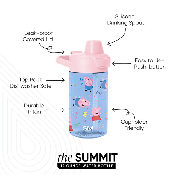 Simple Modern Summit Kids Plastic Water Bottle With Simple Flip Straw Lid