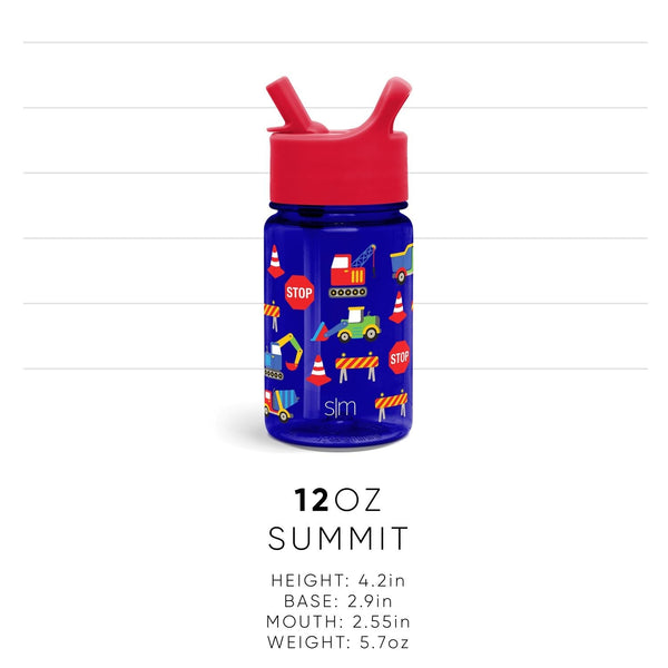 Simple Modern Summit Kids Plastic Water Bottle With Straw Lid