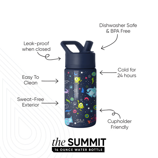 Simple Modern Summit Kids Water Bottle With Straw Lid