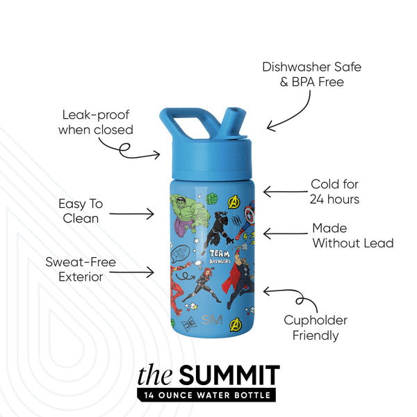 Simple Modern Summit Kids Water Bottle With Straw Lid