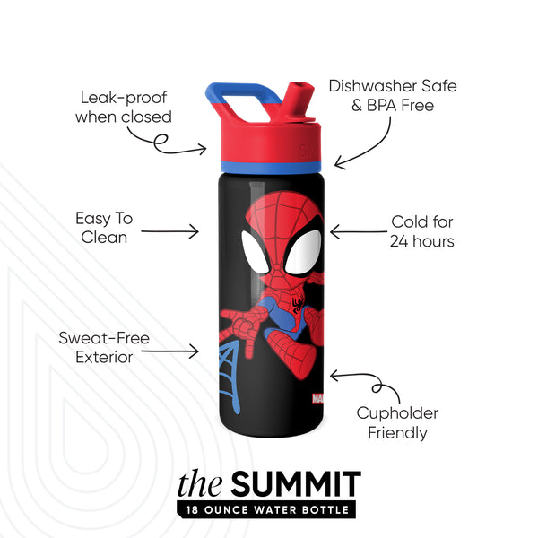 Simple Modern Summit Kids Water Bottle With Straw Lid