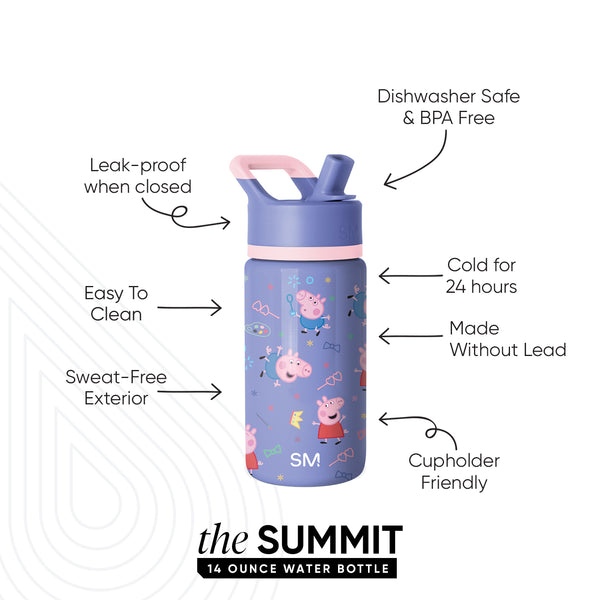 Simple Modern Summit Kids Water Bottle With Straw Lid