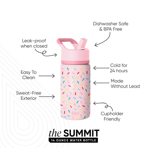 Simple Modern Summit Kids Water Bottle With Straw Lid