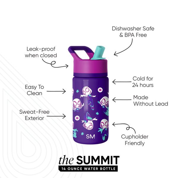 Simple Modern Summit Kids Water Bottle With Straw Lid