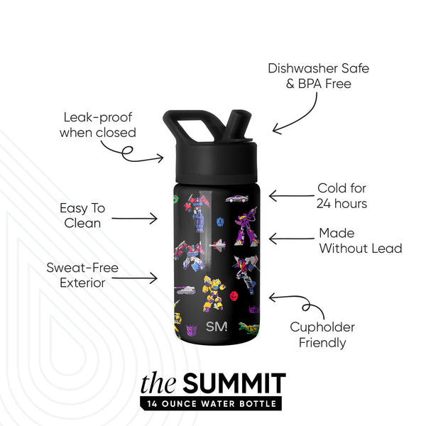 Simple Modern Summit Kids Water Bottle With Straw Lid