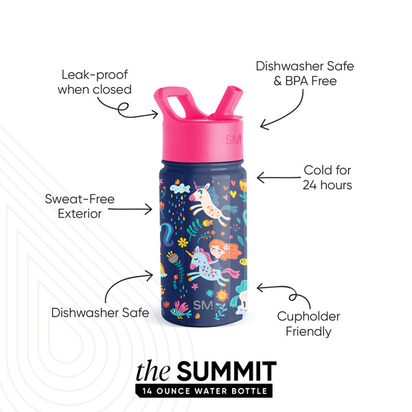 Simple Modern Summit Kids Water Bottle With Straw Lid