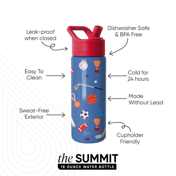 Simple Modern Summit Kids Water Bottle With Straw Lid