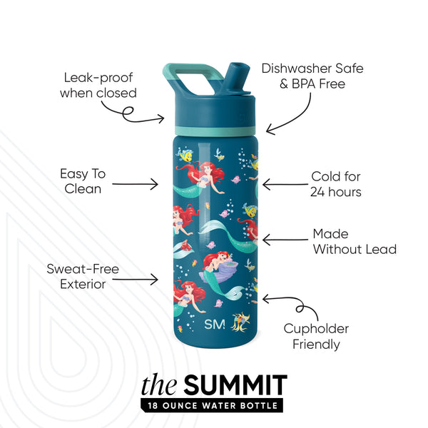 Simple Modern Summit Kids Water Bottle With Straw Lid