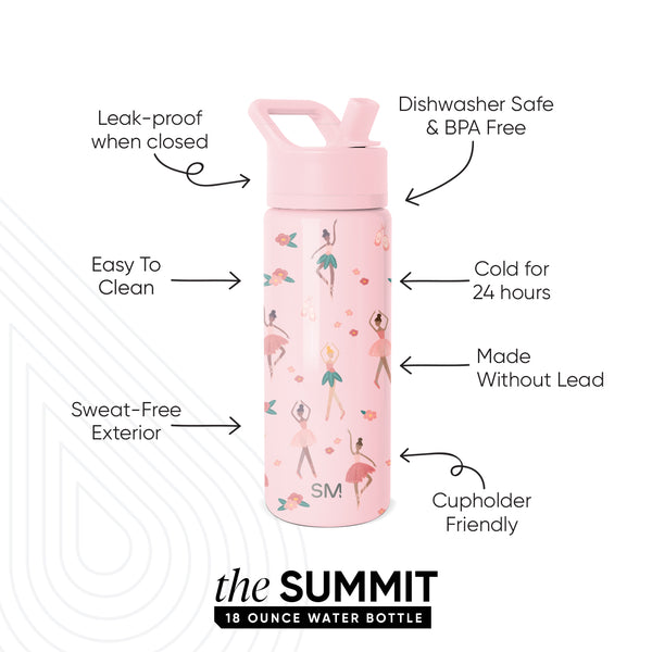 Simple Modern Summit Kids Water Bottle With Straw Lid