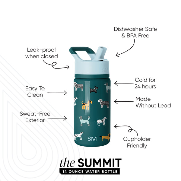 Simple Modern Summit Kids Water Bottle With Straw Lid
