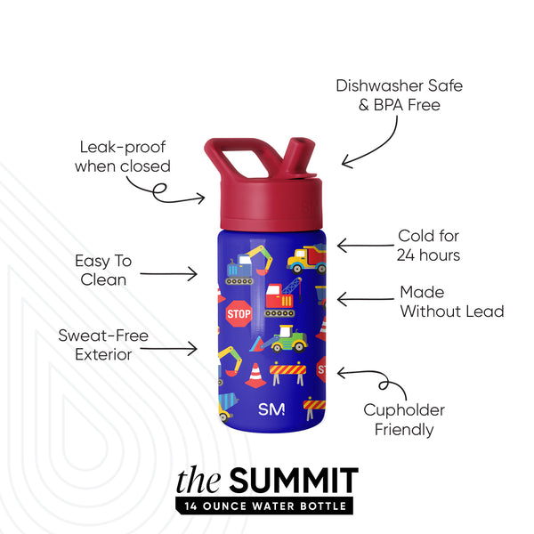 Simple Modern Summit Kids Water Bottle With Straw Lid