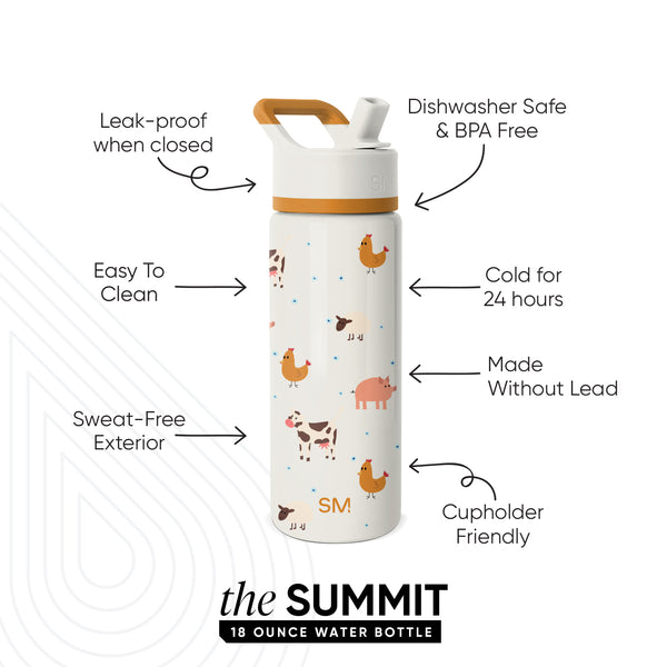 Simple Modern Summit Kids Water Bottle With Straw Lid
