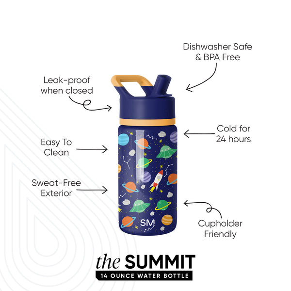 Simple Modern Summit Kids Water Bottle With Straw Lid
