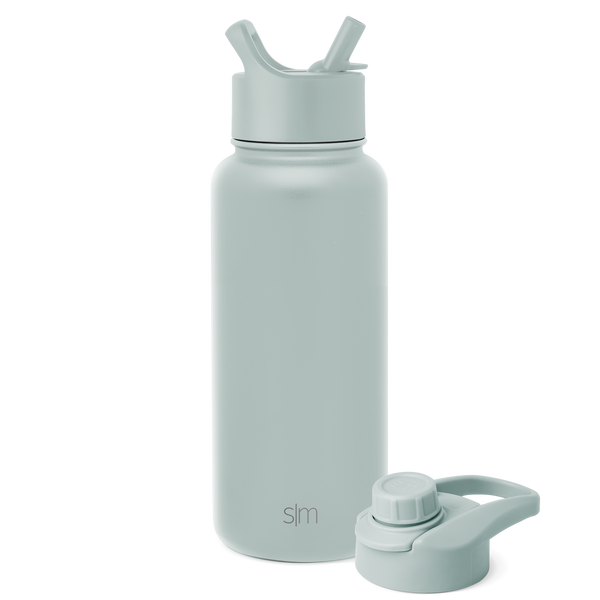 simple modern Summit Water Bottle with Straw Lid and Chug Lid