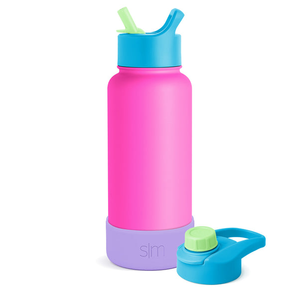 simple modern Summit Water Bottle with Straw Lid and Chug Lid