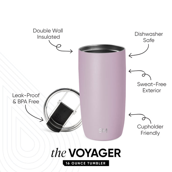 Simple Modern Voyager Tumbler With Clear Flip Lid & Straw