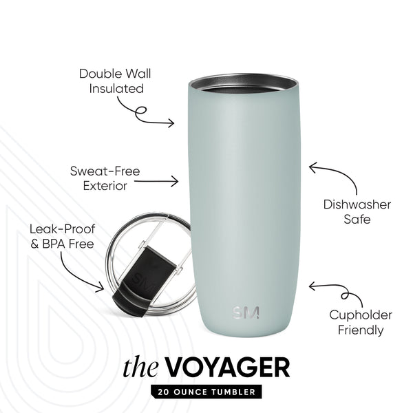Simple Modern Voyager Tumbler With Clear Flip Lid & Straw