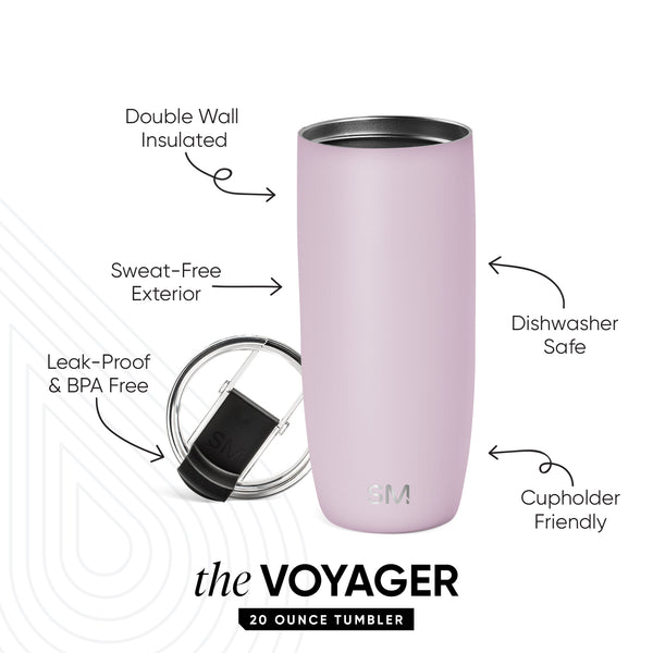 Simple Modern Voyager Tumbler With Clear Flip Lid & Straw