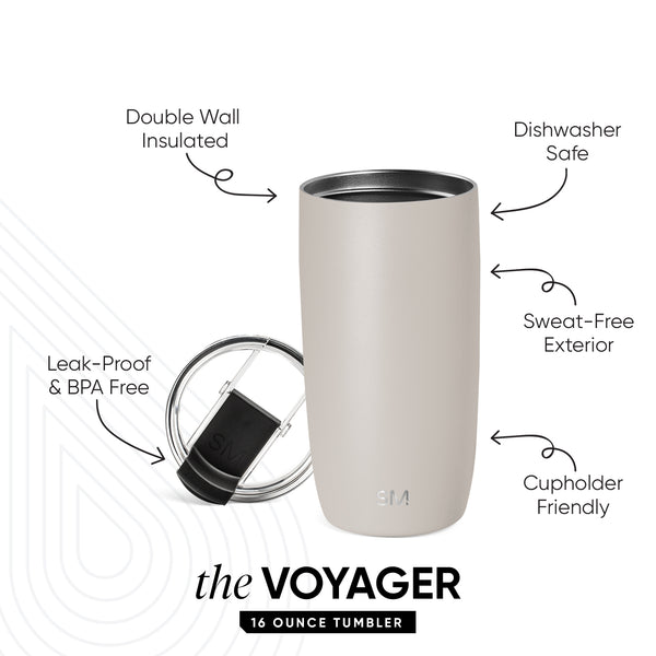 Simple Modern Voyager Tumbler With Clear Flip Lid & Straw