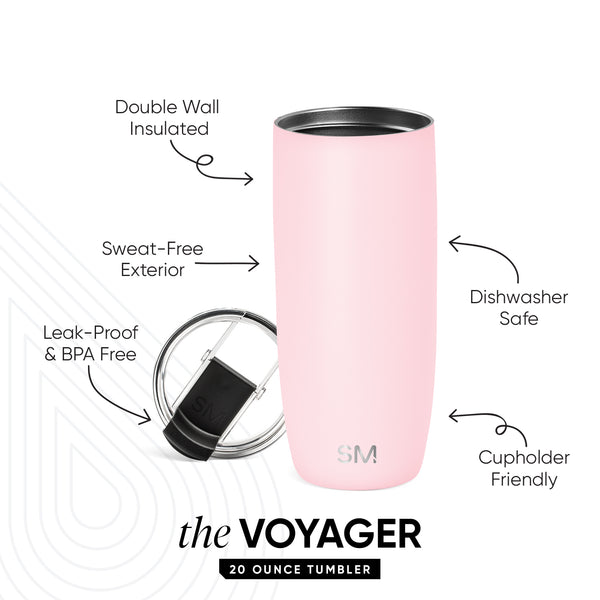 Simple Modern Voyager Tumbler With Clear Flip Lid & Straw