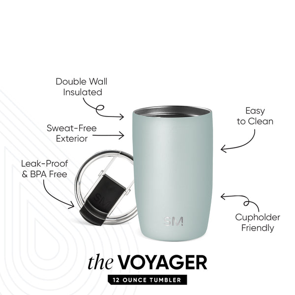 Simple Modern Voyager Tumbler With Clear Flip Lid & Straw