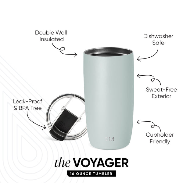 Simple Modern Voyager Tumbler With Clear Flip Lid & Straw