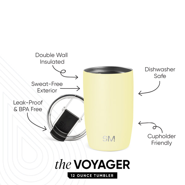 Simple Modern Voyager Tumbler With Clear Flip Lid & Straw