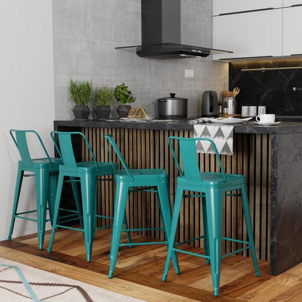Simpli Home 24 Inch Metal Counter Height Stool (Set Of 4)