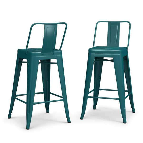 Simpli Home 24 Inch Metal Counter Height Stool (Set Of 4)