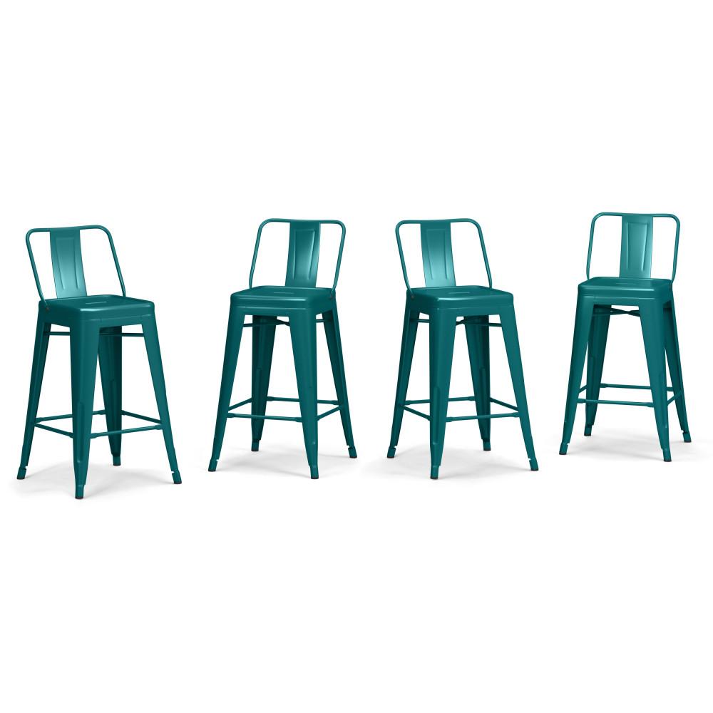 simpli home 24 inch Metal Counter Height Stool (Set of 4)