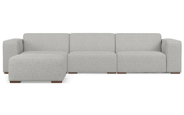 Simpli Home 3 Seater Sofa And Ottoman In Performance Fabric