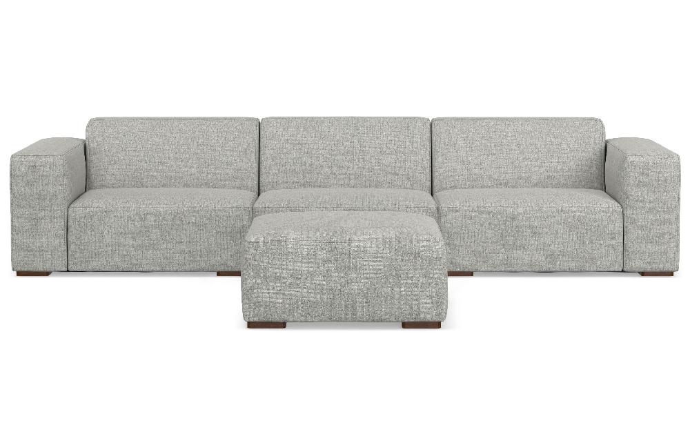 simpli home 3 Seater Sofa and Ottoman in Performance Fabric