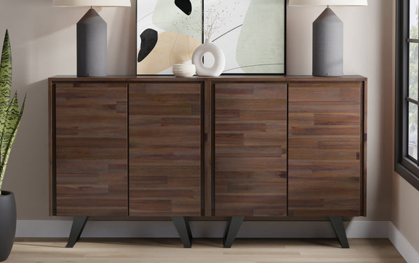 Simpli Home 39 Inch Storage Cabinet (Set Of 2) In Acacia