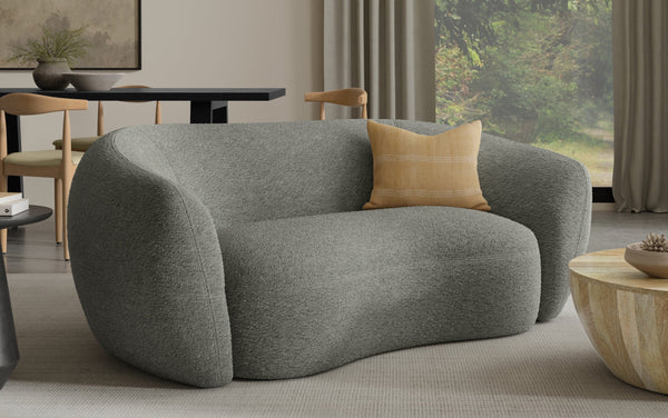 Simpli Home 69 Inch Loveseat In Boucle Performance Fabric