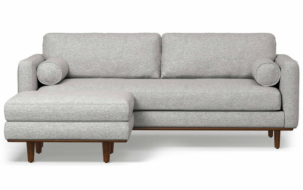 Simpli Home 89-inch Sofa And Ottoman Set In Woven-Blend Fabric