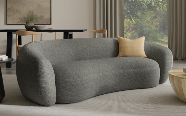 Simpli Home 89 Inch Sofa In Boucle Performance Fabric