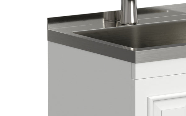 Simpli Home All-In-One 20-inch Laundry Utility Sink And Cabinet