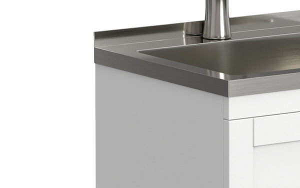 Simpli Home All-In-One 20-inch Laundry Utility Sink And Cabinet