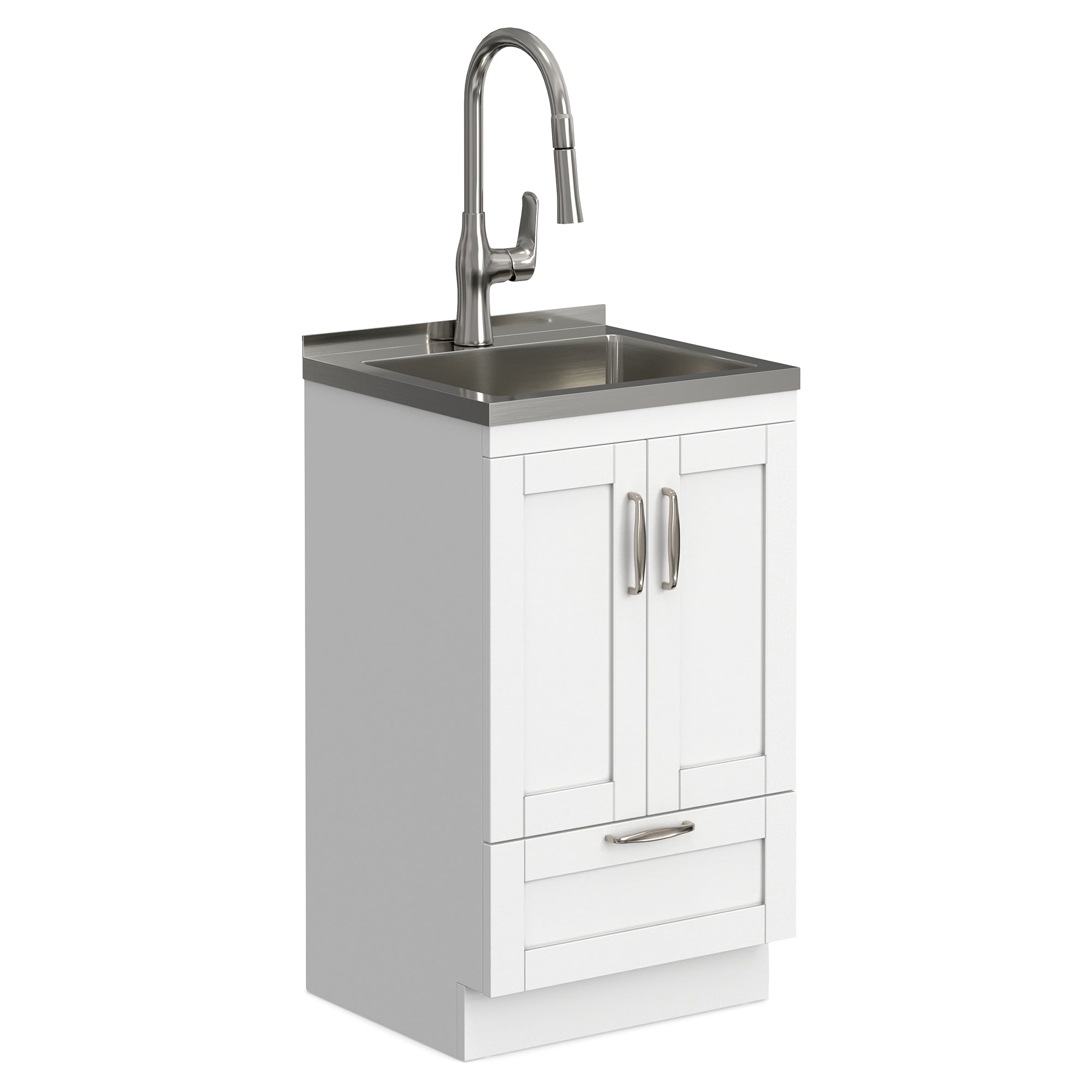 simpli home All-In-One 20-inch Laundry Utility Sink and Cabinet