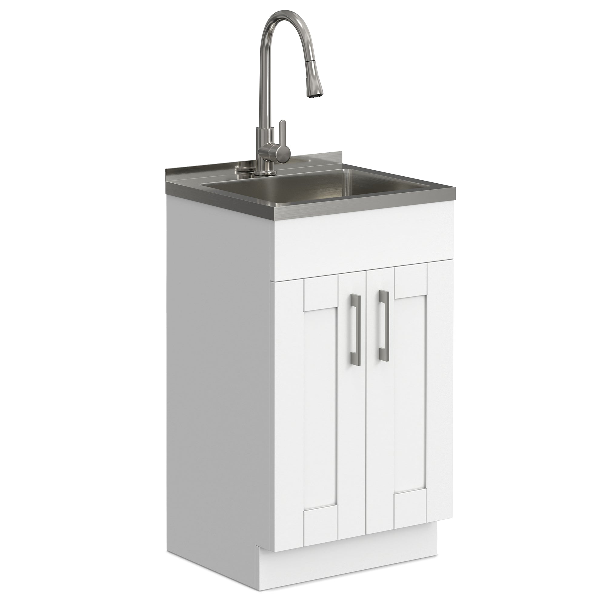 simpli home All-In-One 20-inch Laundry Utility Sink and Cabinet