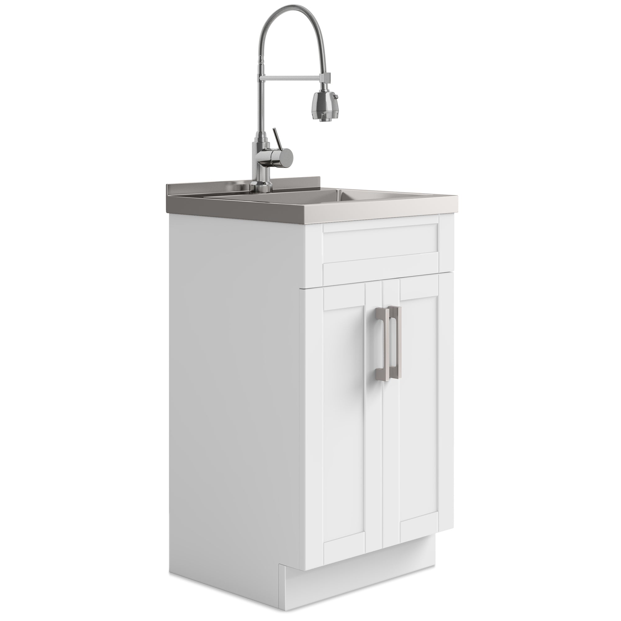 simpli home All-In-One 20 inch Laundry Utility Sink and Cabinet