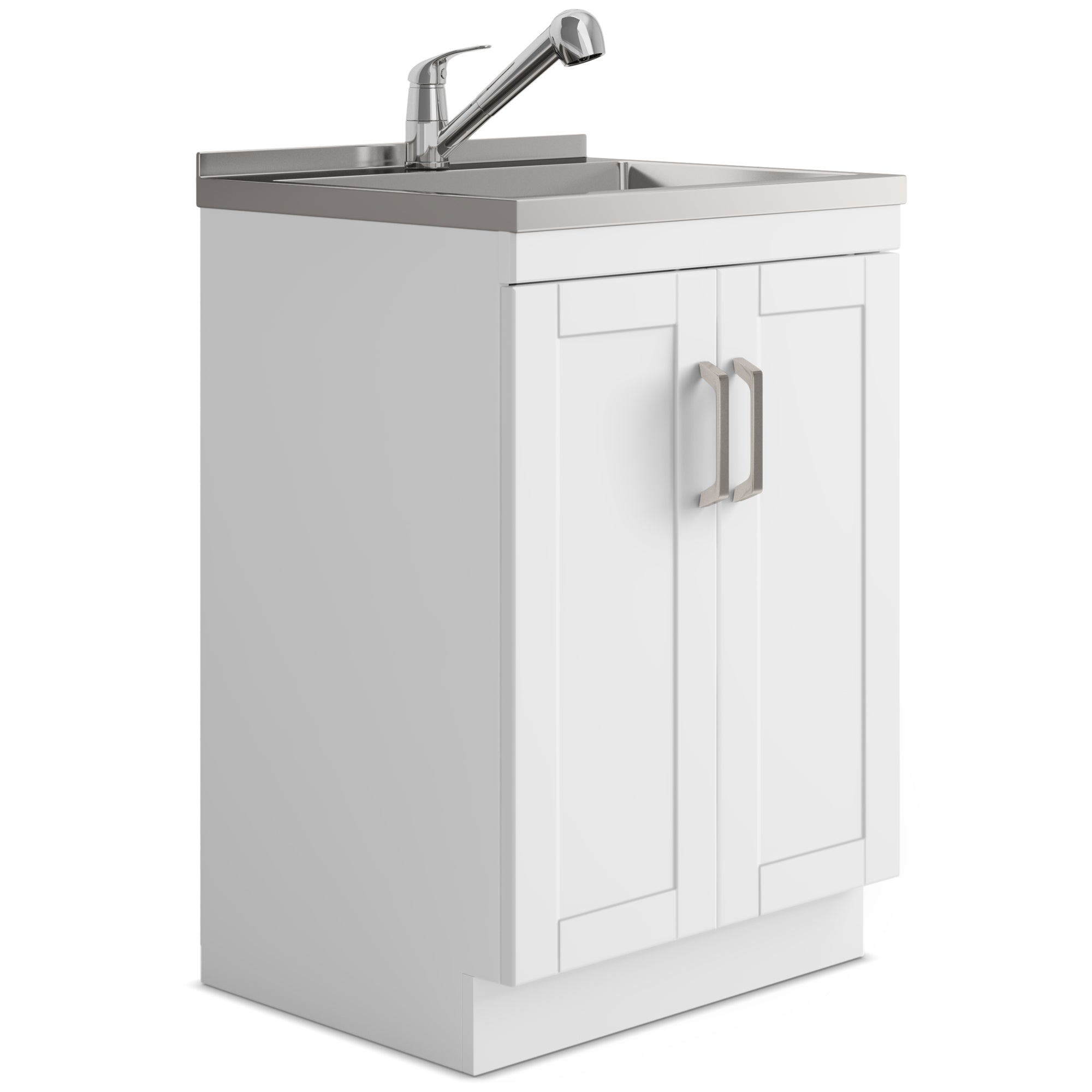 simpli home All-In-One 24-inch Laundry Utility Sink and Cabinet