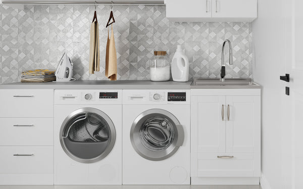 Simpli Home All-In-One 24-inch Laundry Utility Sink And Cabinet