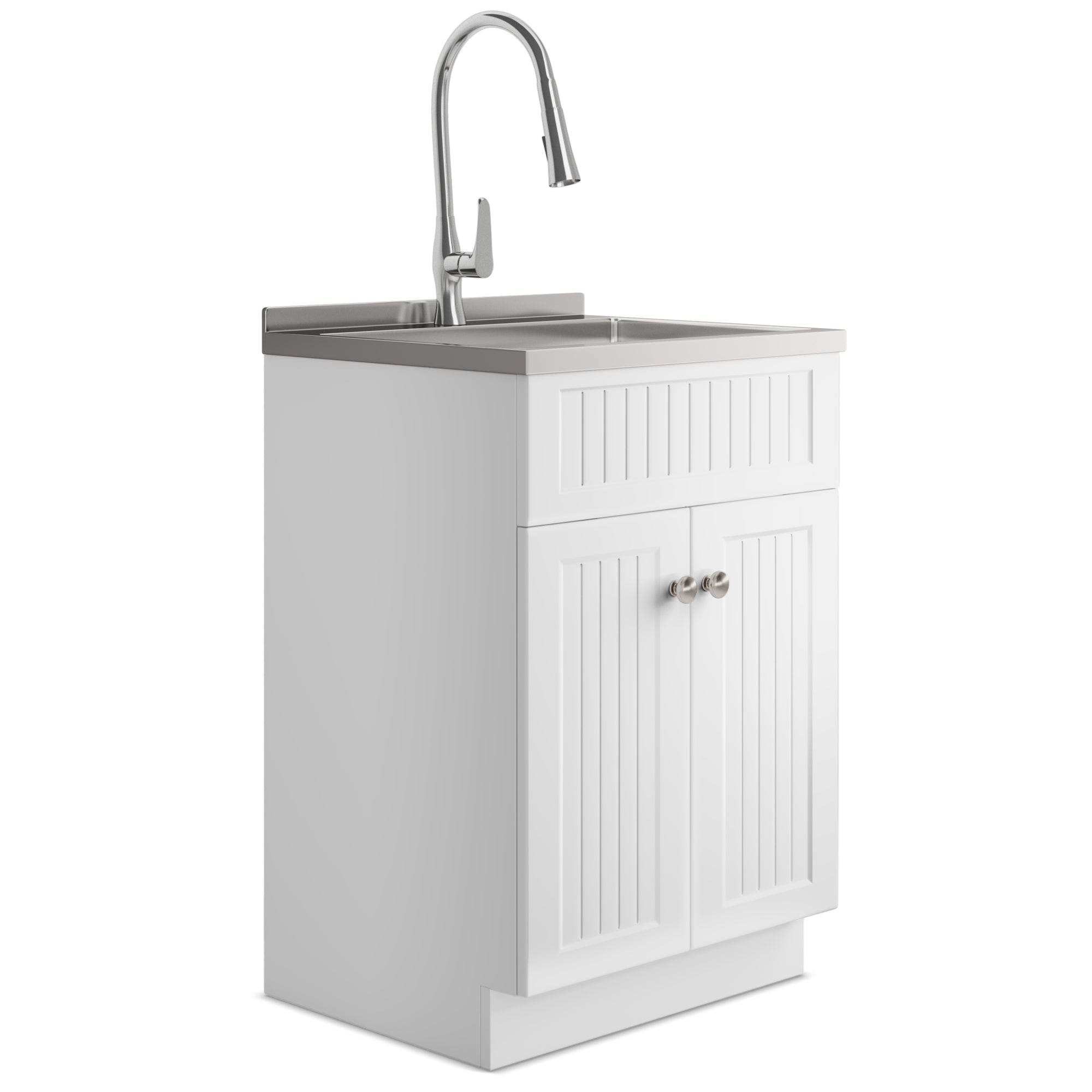 simpli home All-In-One 24 inch Laundry Utility Sink and Cabinet