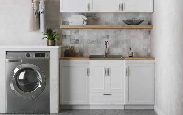 Simpli Home All-In-One 24 Inch Utility Sink And Cabinet