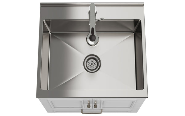 Simpli Home All-In-One 24 Inch Utility Sink And Cabinet