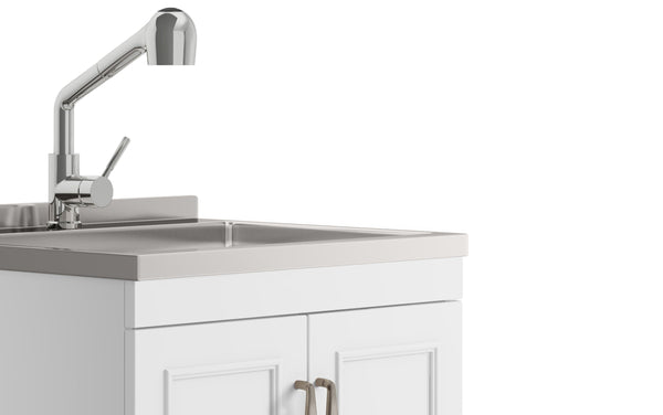 Simpli Home All-In-One 24 Inch Utility Sink And Cabinet
