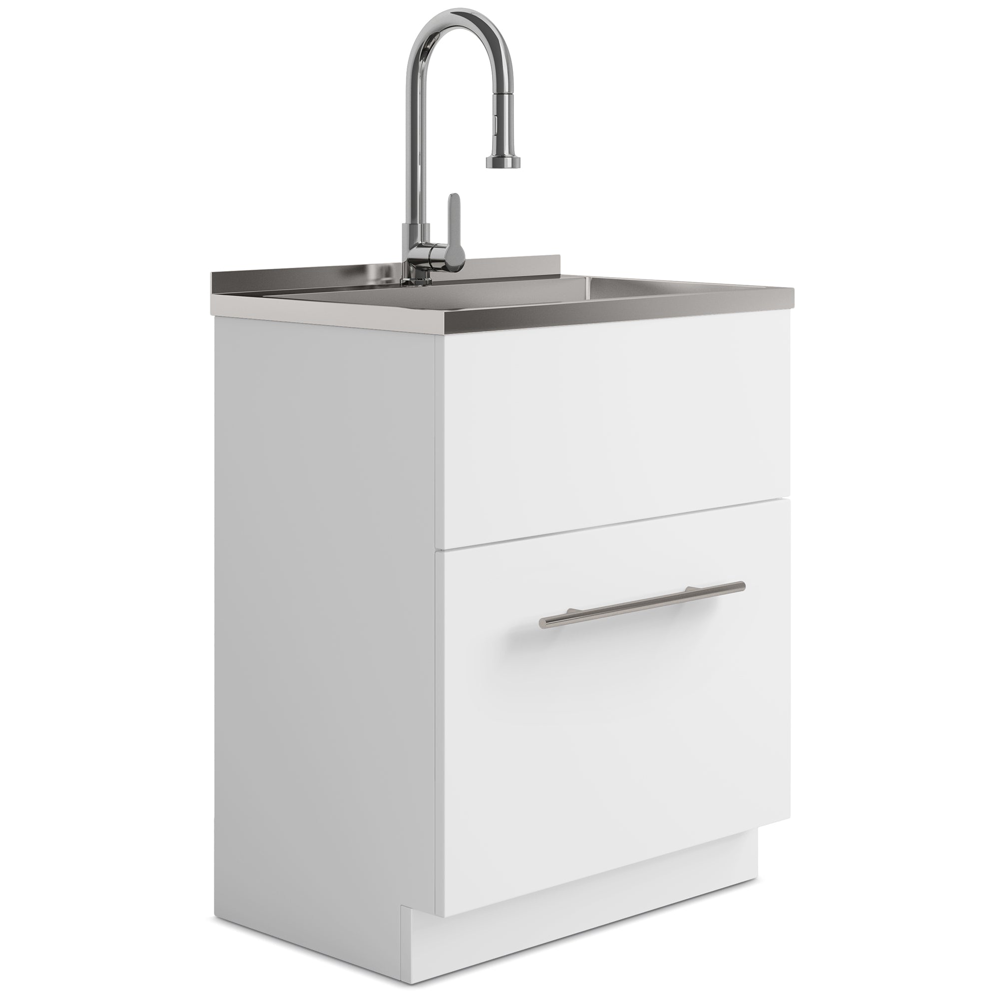 simpli home All-In-One 28 inch Laundry Utility Sink and Cabinet