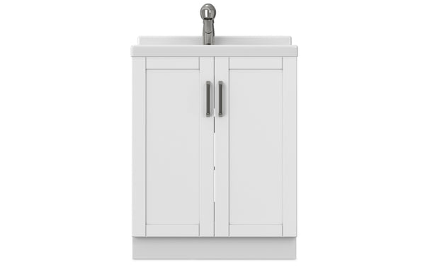 Simpli Home All-In-One 28-inch Laundry Utility Sink And Cabinet With ABS Sink