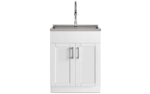 Simpli Home All-In-One 28-inch Laundry Utility Sink And Cabinet